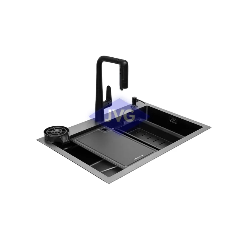 FREGADERO GASCO 1T 76X51X22 CM SATINADO NEGRO - OCEANIA30