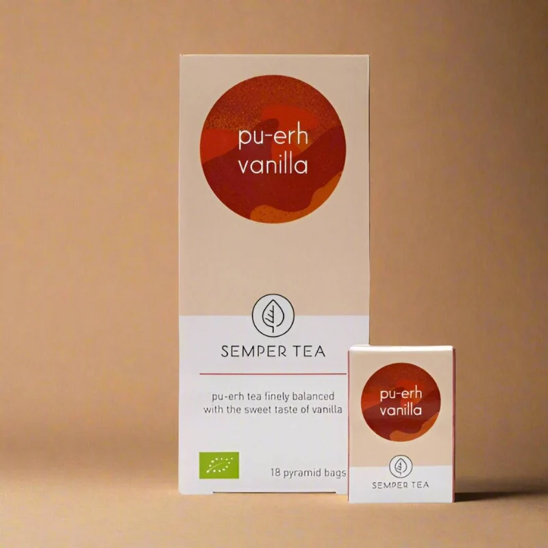 Semper Tea Pu‑Erh Vanilla – 18 Pyramid Tea Bags