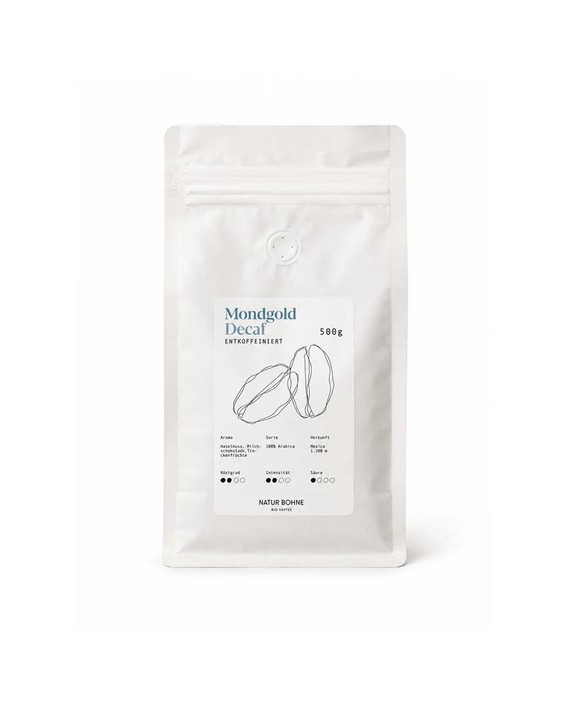 Mondgold Decaf, entkoffeinierter Bio Kaffee aus Chiapas