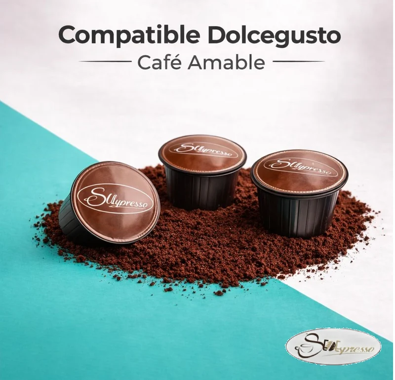 Capsulas compatibles Dolcegusto Cafe Amable 16 unidades por paquete Rojo