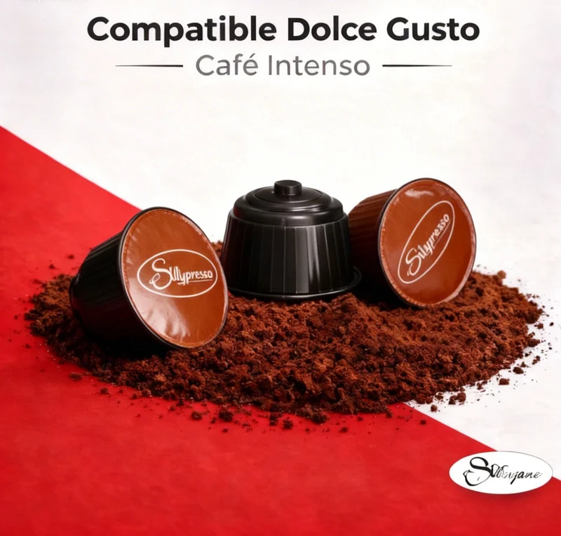 Capsulas compatibles Dolcegusto Cafe intenso plata 20 unidades por paquete