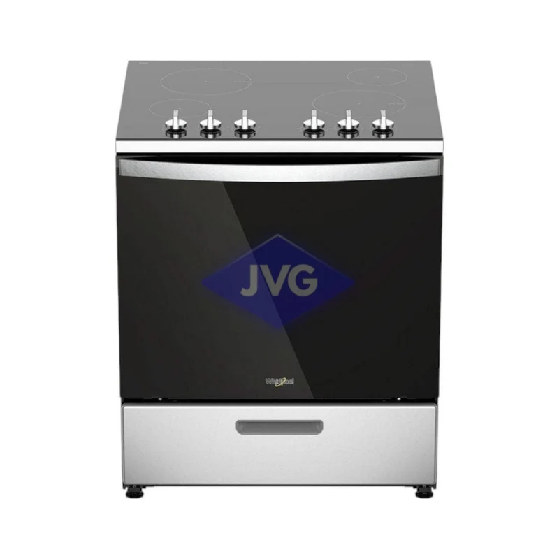 COCINA ELÉCTRICA WHIRLPOOL 6 QUEMADORES 30" TOPE VITROCERÁMICO NEGRO - LWFRE1330D