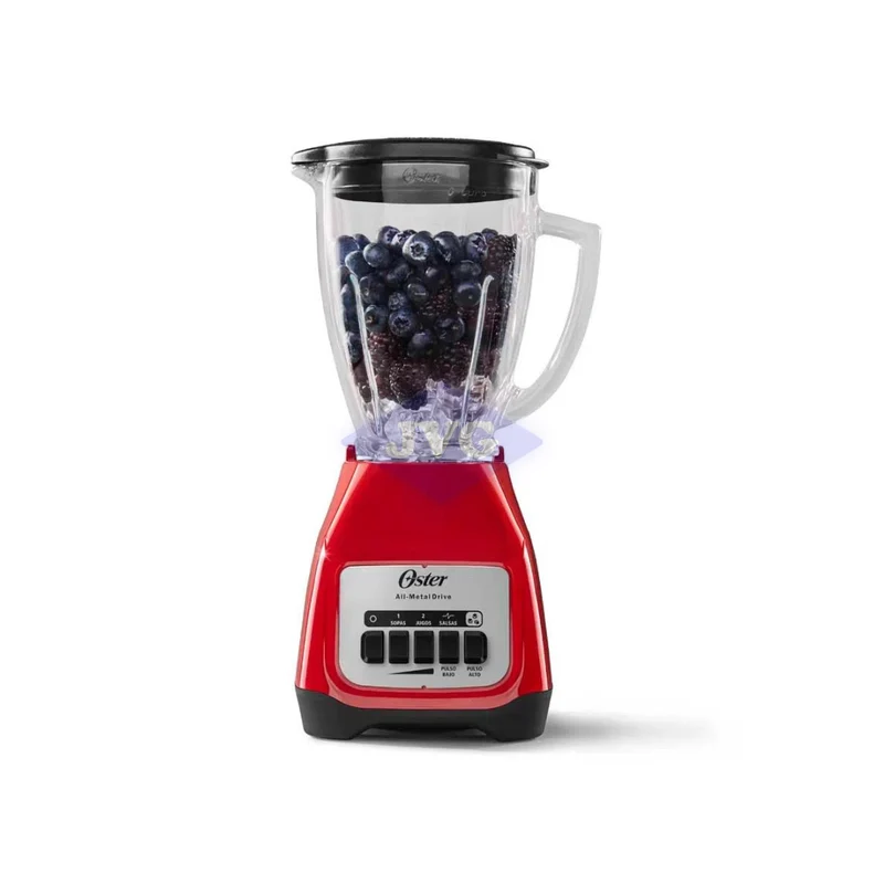 LICUADORA OSTER VASO DE VIDRIO 1.5L 2 VELOCIDADES PULSO ROJA 120V - BLSTKAGRPB