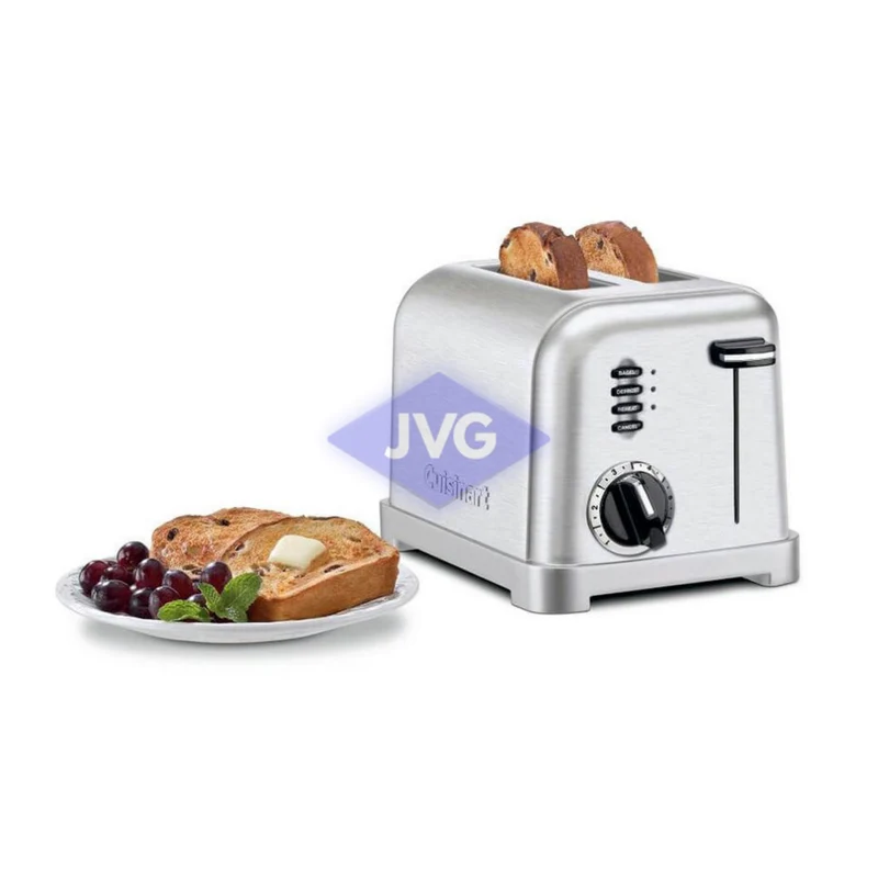 TOSTADORA CUISINART 2 REBANADAS CON PALANCA MANUAL PLATEADO - CPT160P1