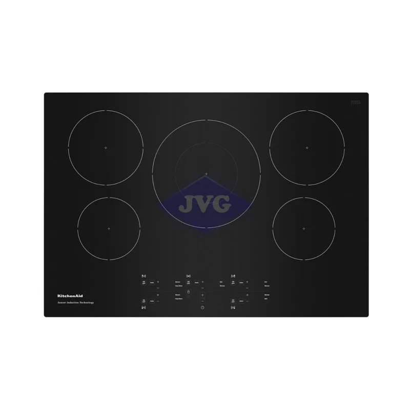 TOPE DE INDUCCIÓN KITCHENAID 76 CM 5 ZONAS VITROCERÁMICA NEGRO - KCIG550JBL