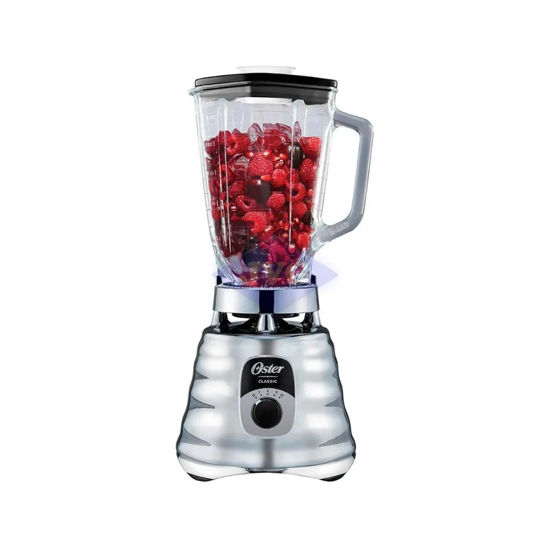 LICUADORA OSTER VASO DE VIDRIO 1.25L 3 VELOCIDADES CROMADO 700W - BLST4655