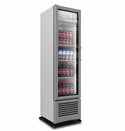 Refrigerador Vertical 1 Puerta Cristal Luz Led 8 Pies VR08