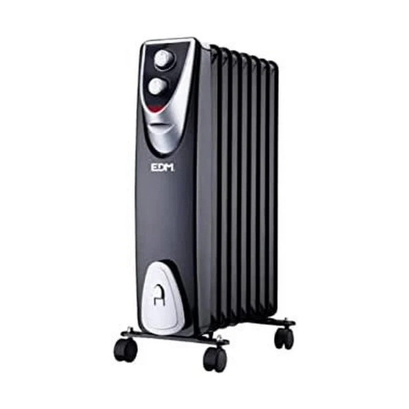 Radiador EDM 07127 Black Edition Negro/Gris 1500 W
