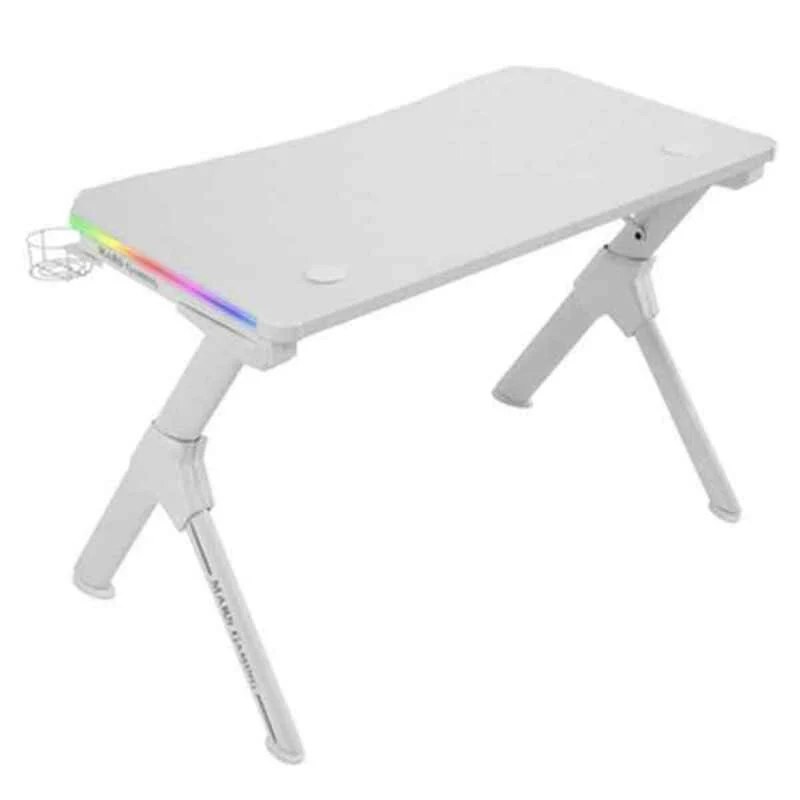 Escritorio Mars Gaming MGDRGBW Blanco Acero