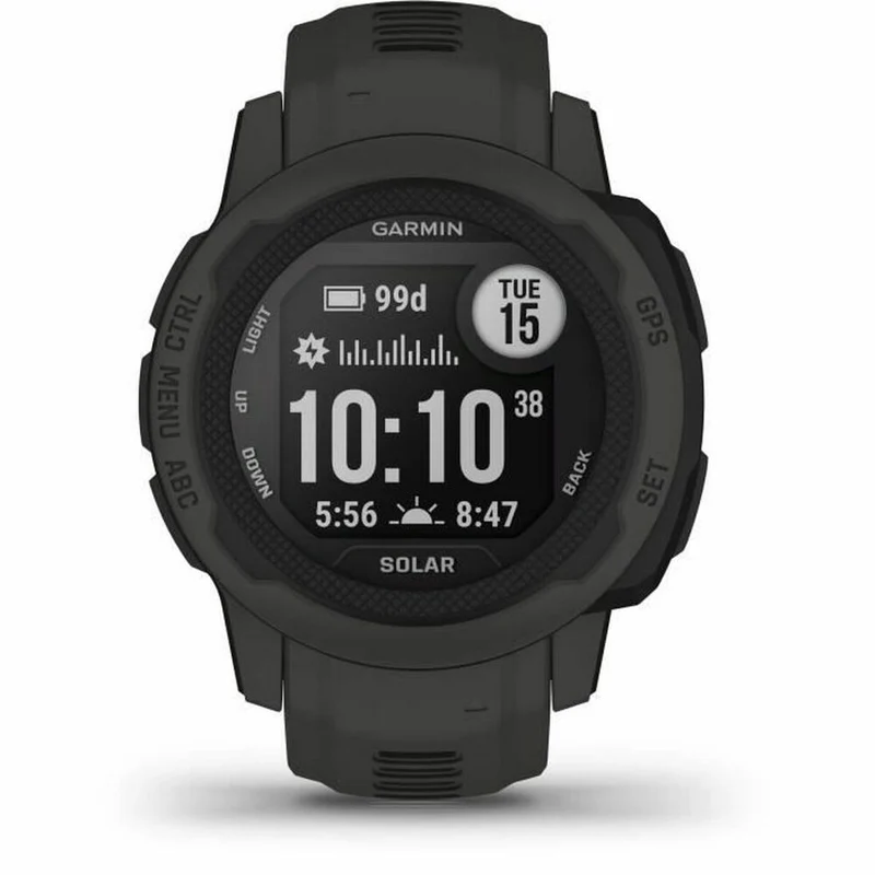 Smartwatch GARMIN Instinct 2 Solar Gris oscuro 0,79" Negro Grafito