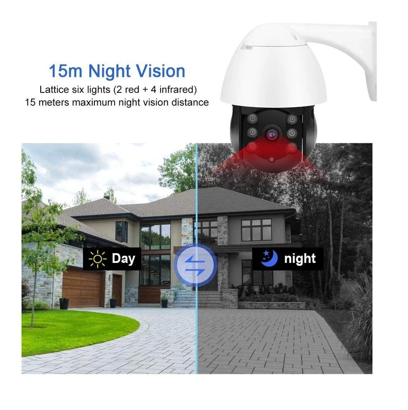 Camara Ip Panoramica Domo 360° Exterior Wifi Full Hd