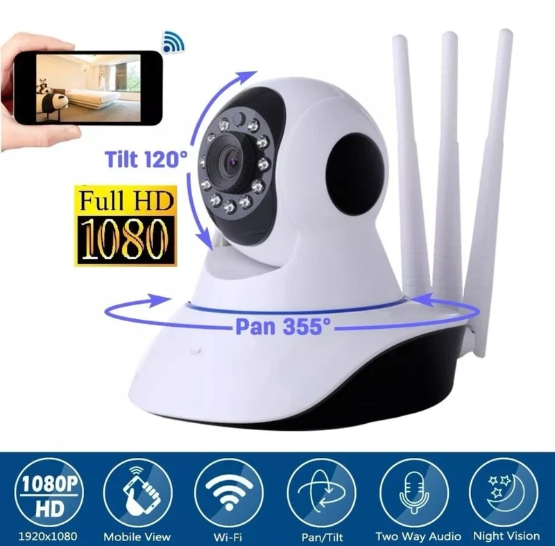 Cámara TRES ANTENAS V380 Ip Video Vigilancia Celular Wifi