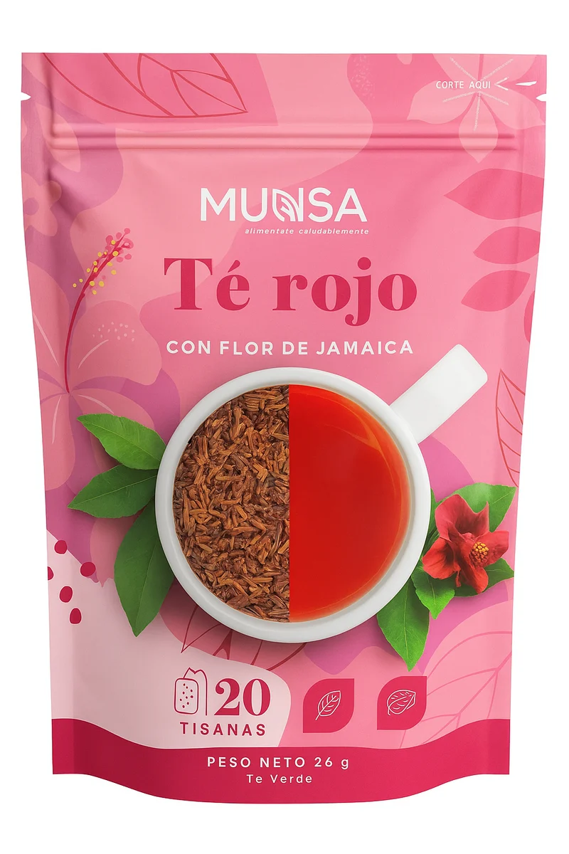 Té Rojo Munsa Con Flor De Jamaica Detox Natural
