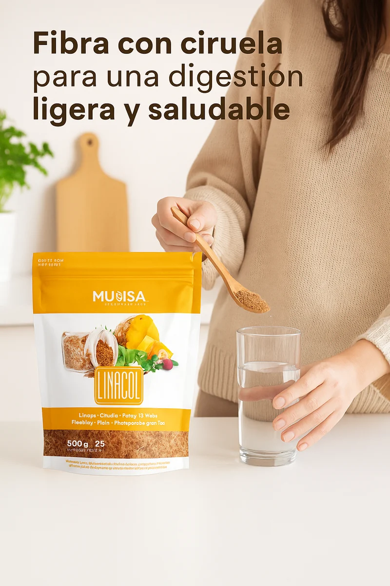 Linacol Munsa Fibra 500g Ciruela + Linaza + Piña +té Verde