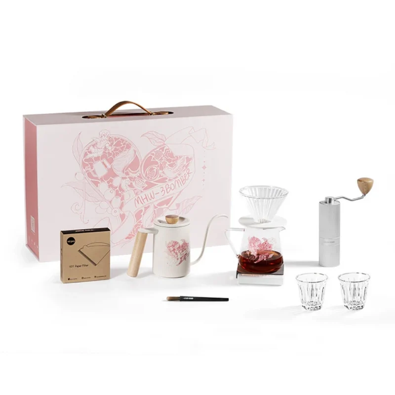 MHW-3BOMBER M1 Drip Coffee Set – Flipped Pour Over Gift Box – 9pcs