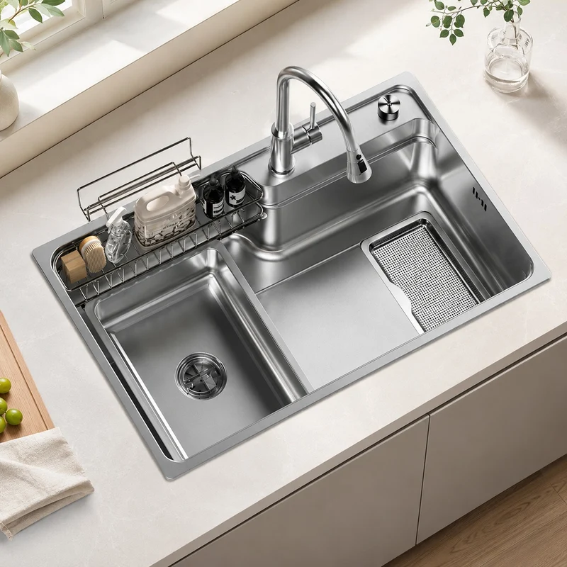Kyoto Japanese Stainless Steel Workstation Kitchen Sink