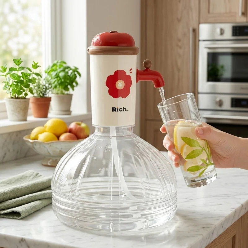Retro Flower Automatic Water Bottle Dispenser