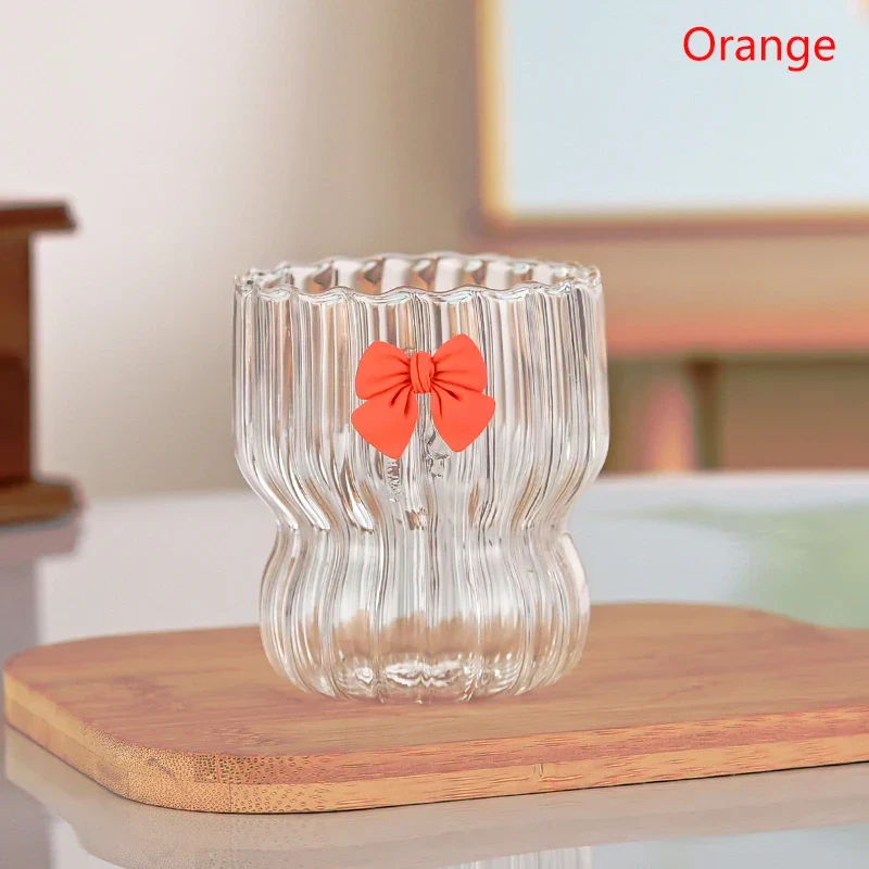 Cute Ribbon Glass Coffee Mug