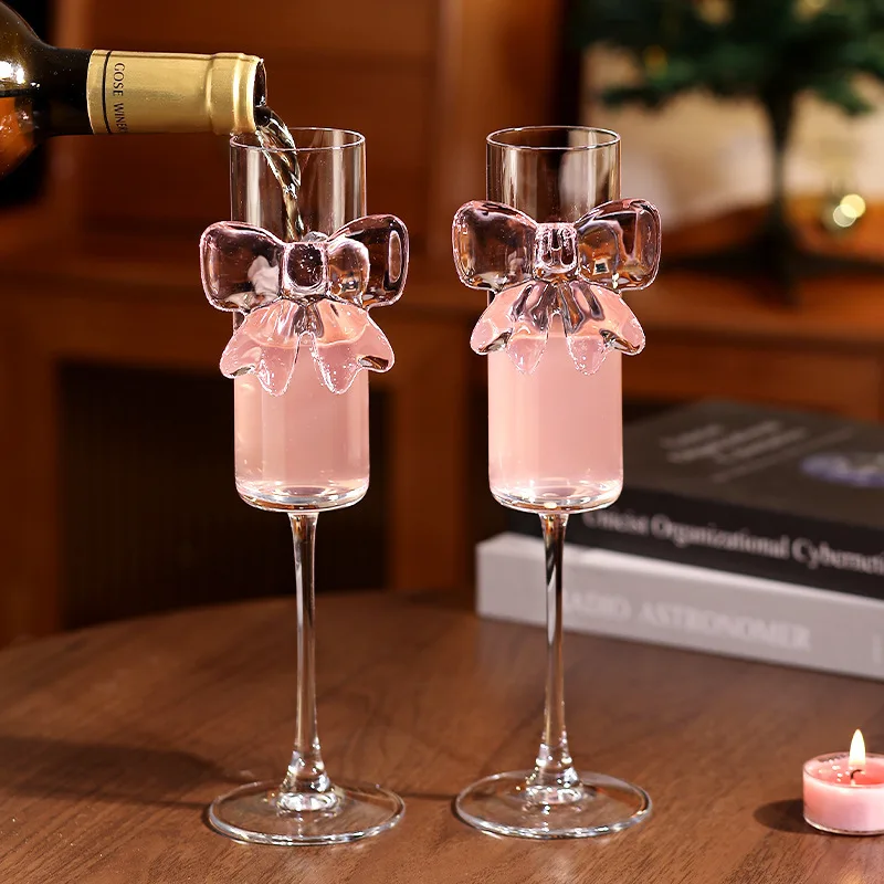 Pink Bow Cute Glass