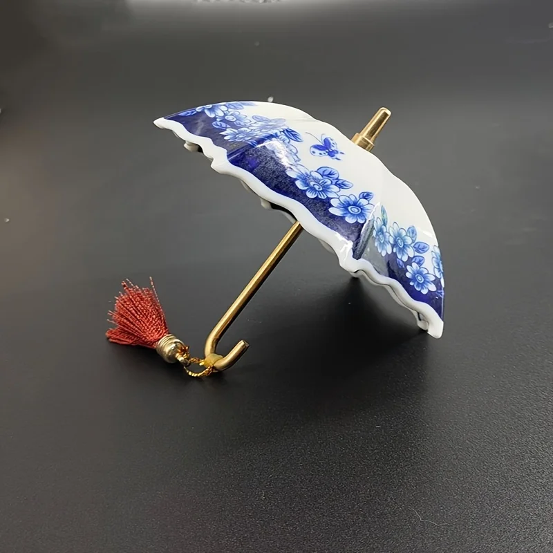 Traditional Floral Ceramic Umbrella Tea Strainer