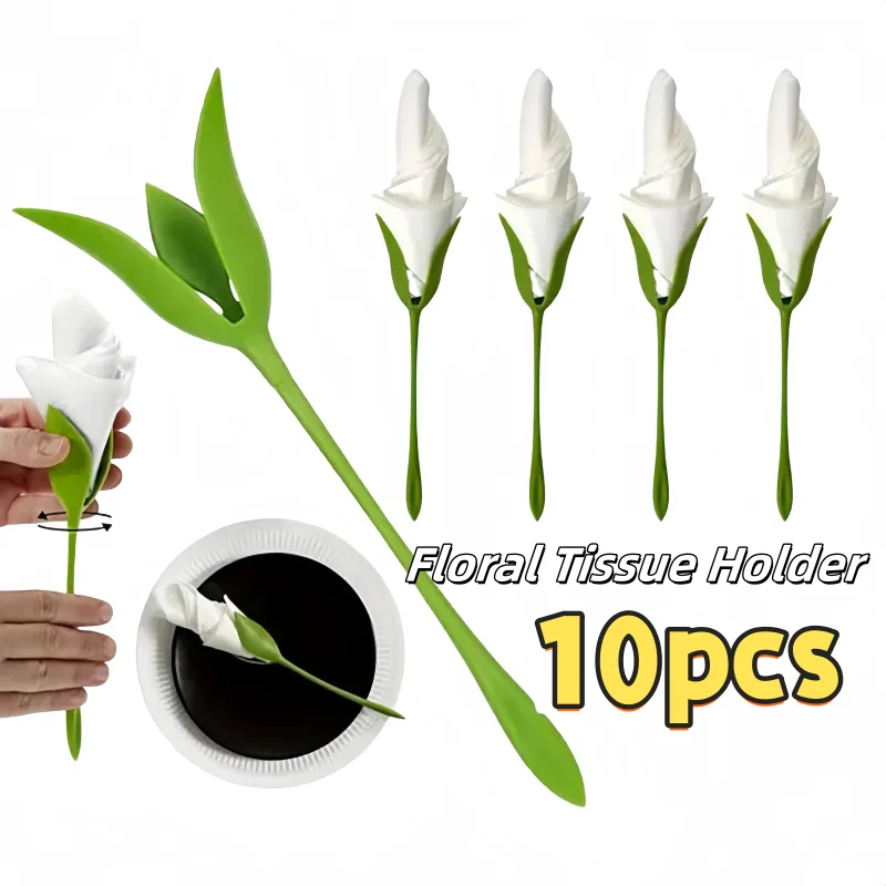 Lily Flower Napkin Tissue Holder Set