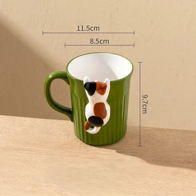 Hanging in There Cat Ceramic Mug