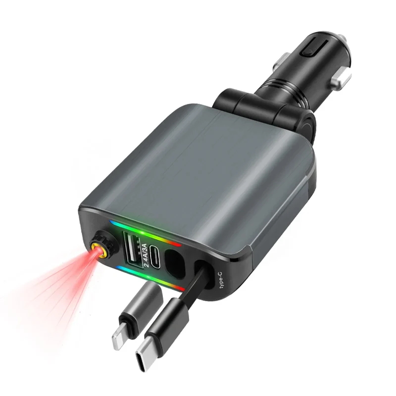 Starry Sky Retractable Cable Car Projector Charger
