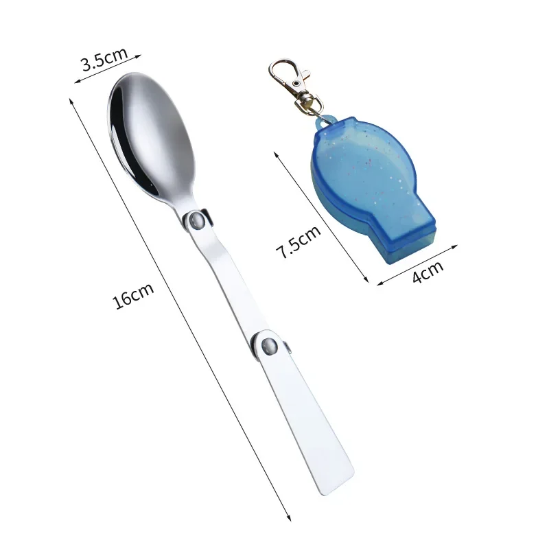 Foldable Stainless Steel Travel Spoon Fork Set