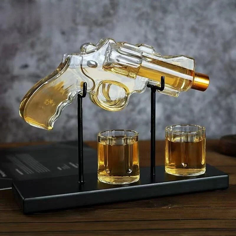 Unique Revolver Liquor Decanter Set