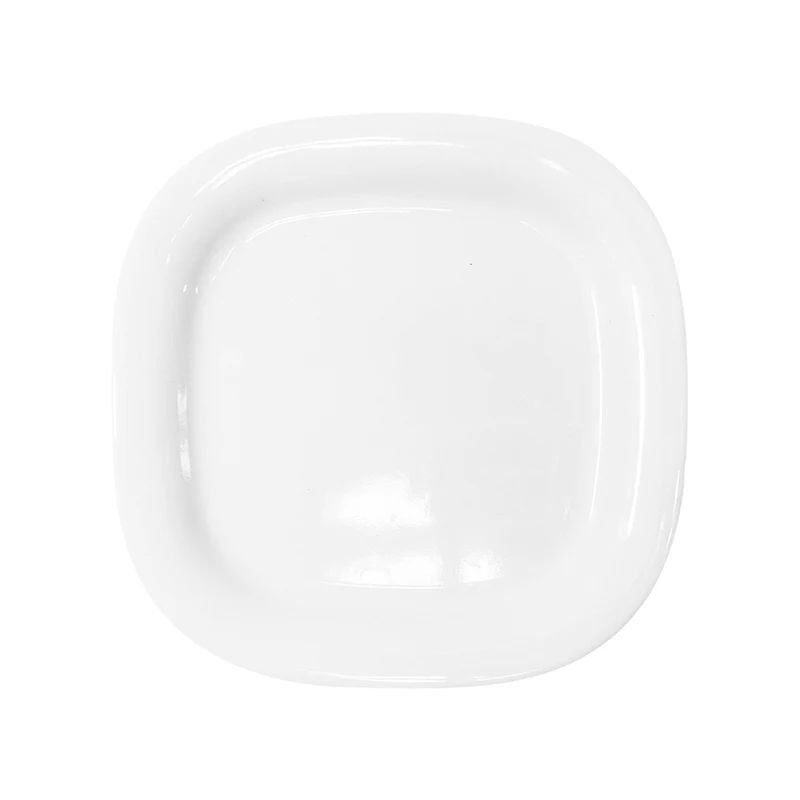 Linea Melamina BLANCA Plato Trinche Cuadrado de 10"/25.4x25.4 cm Tav