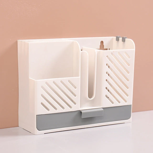 Wall-Mounted Kitchen Cutlery Drainer Storage
