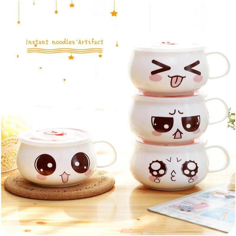 Lovely Instant Noodles Porcelain Bowls