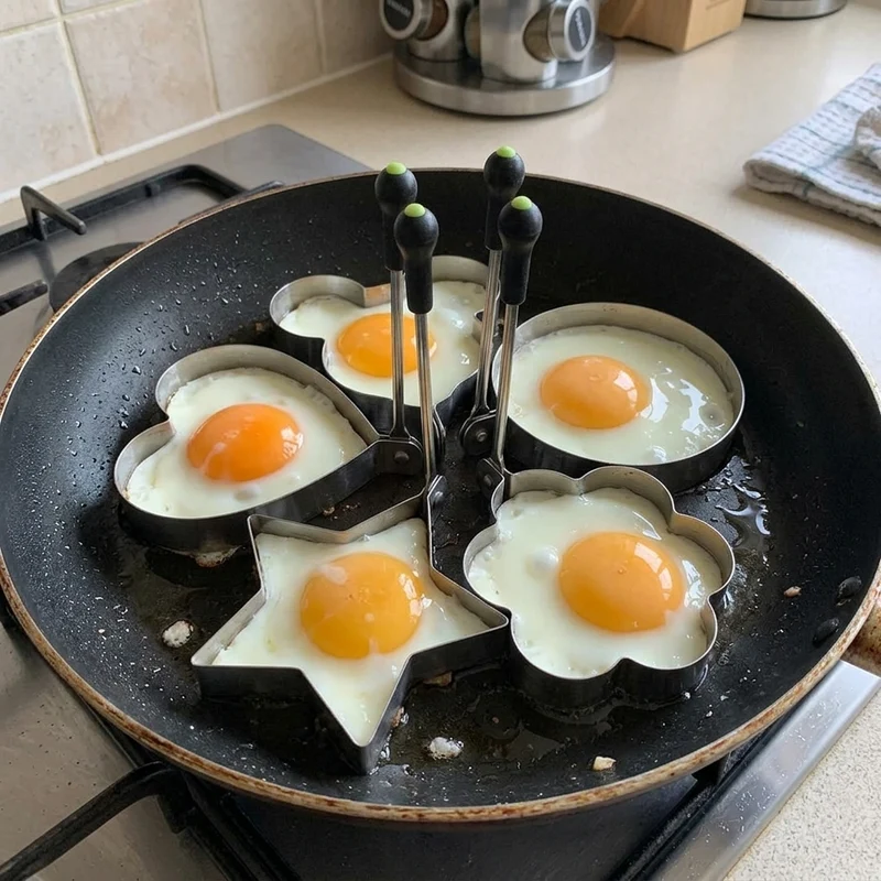 5pcs/set Stainless steel Fried Egg Mold Pancake Rings