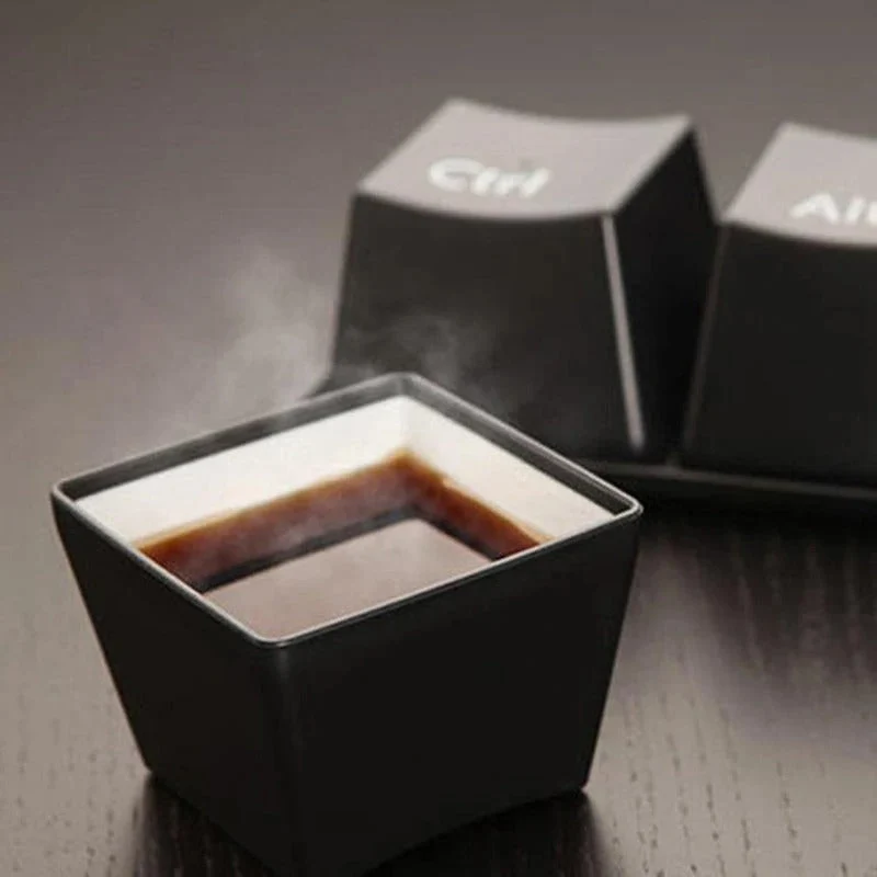 3pcs/Set Ctrl ALT DEL Keyboard Tea Cup Container