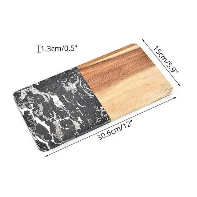 Marble & Acacia Wood Cutting Board