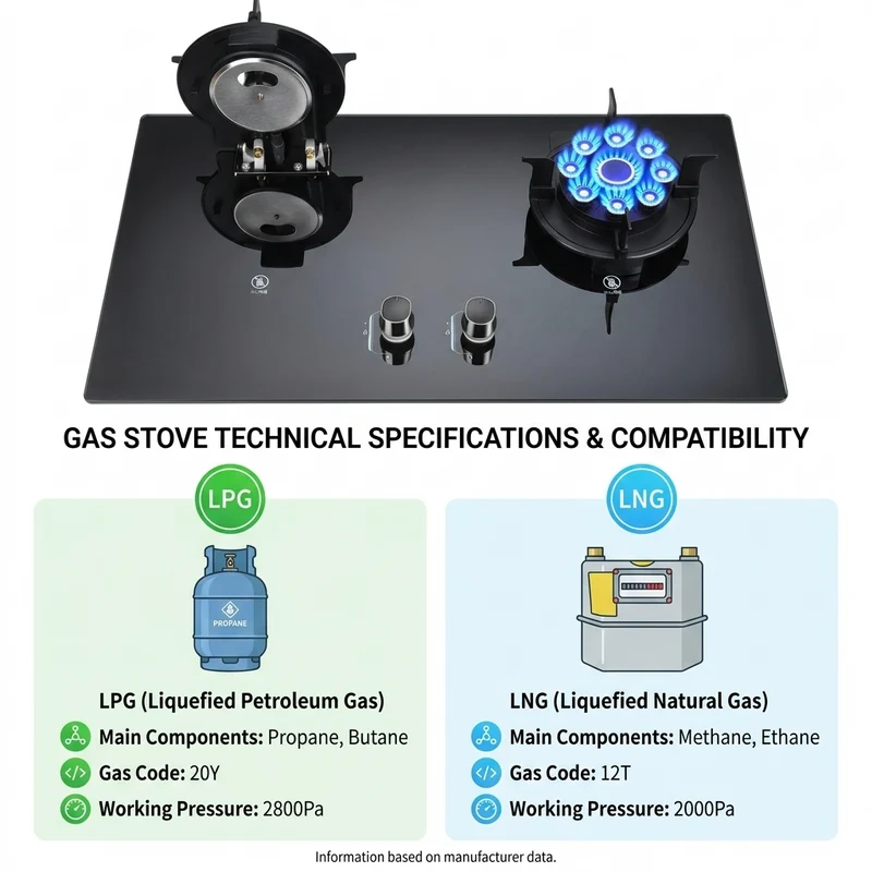 Liftable Double Gas Stove