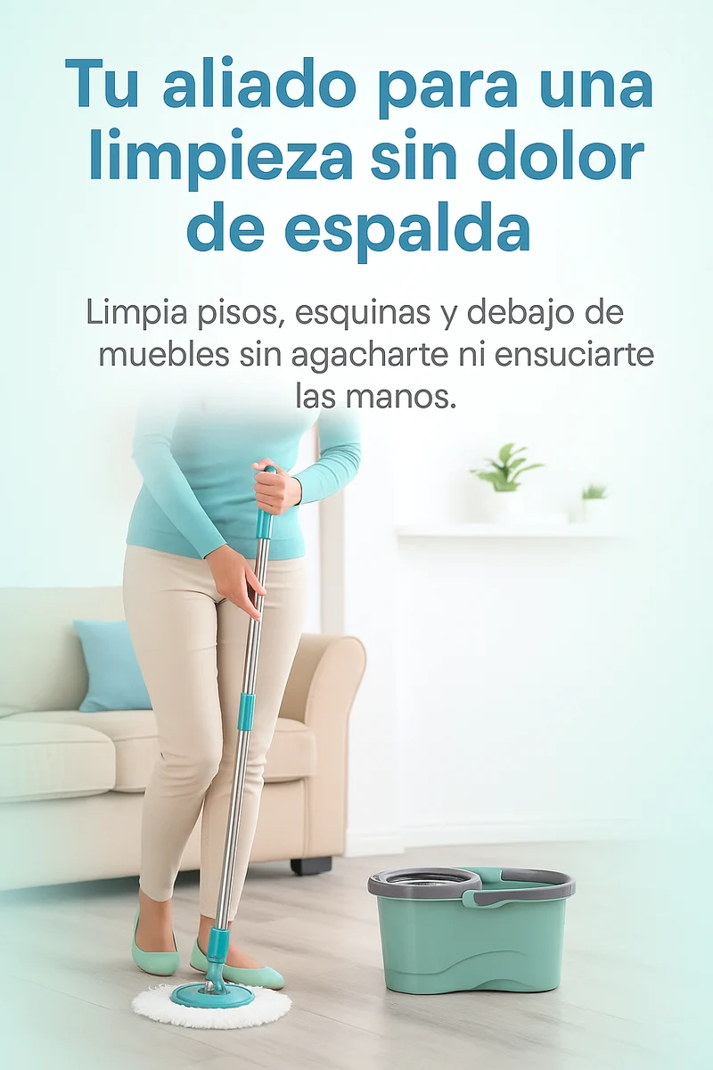 Mop360® TRAPEADOR 360 REFORZADO CON DOS MOPA