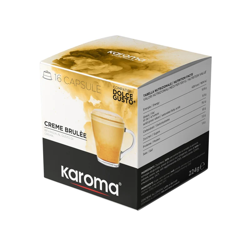 Capsulas compatibles Nescafe* Dolce Gusto* sabor Crème brûlée , 16 capsulas