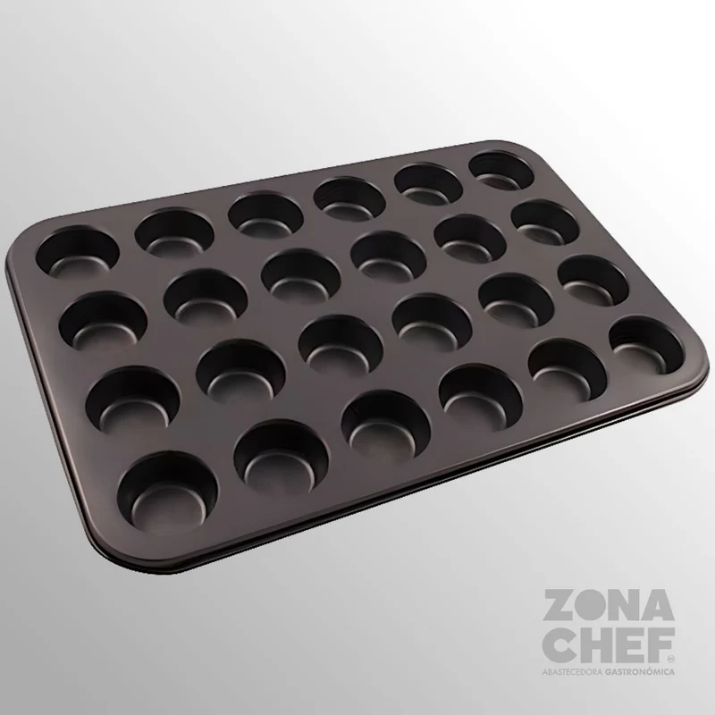 Molde p/Muffin 24 Acero Carbono