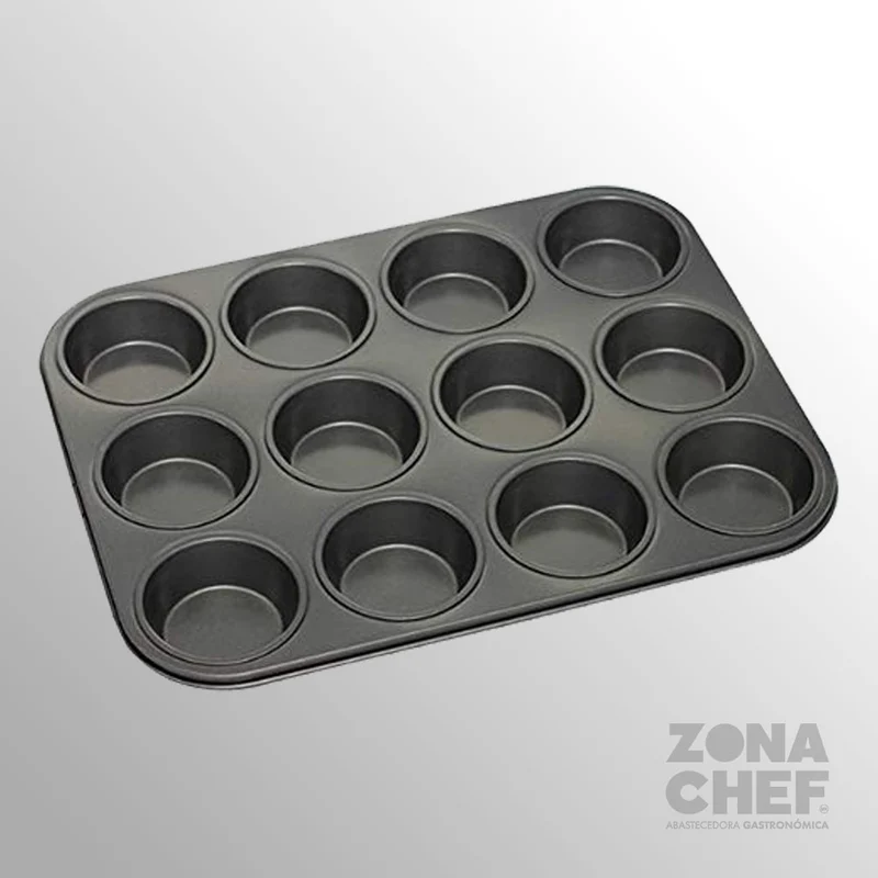 Molde p/Muffin 12 Acero Carbono