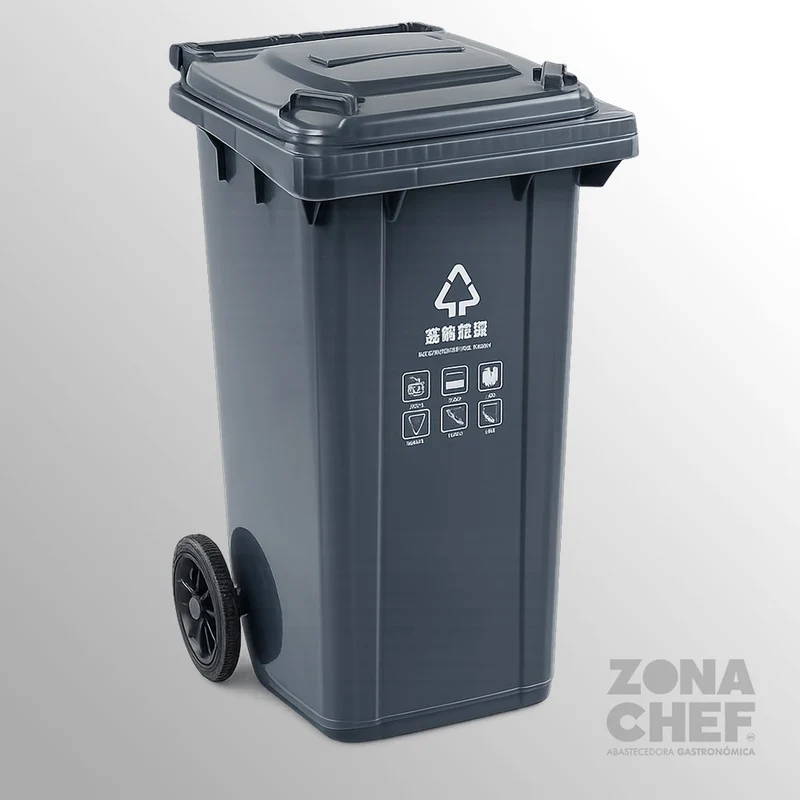 Bote de basura 100 Lt Polipropileno Gris TRV