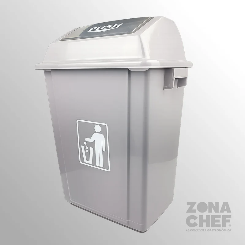 Bote de basura 40 Lt Polipropileno Gris TRV