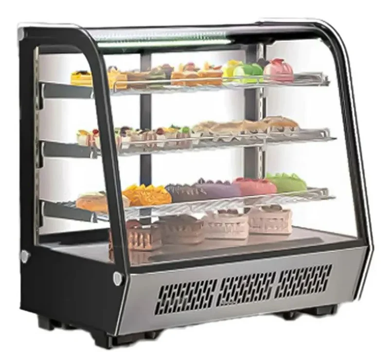 Vitrina refrigerada cristal curvo con 4 niveles de exhibición 70 cm Migsa CW-145R