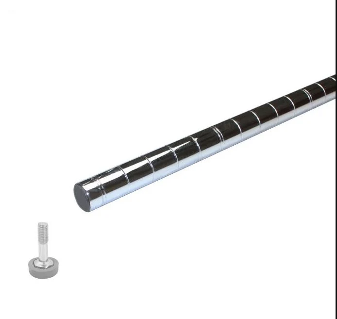 Poste con pie de Nivelacion cromado 74 " BWTH