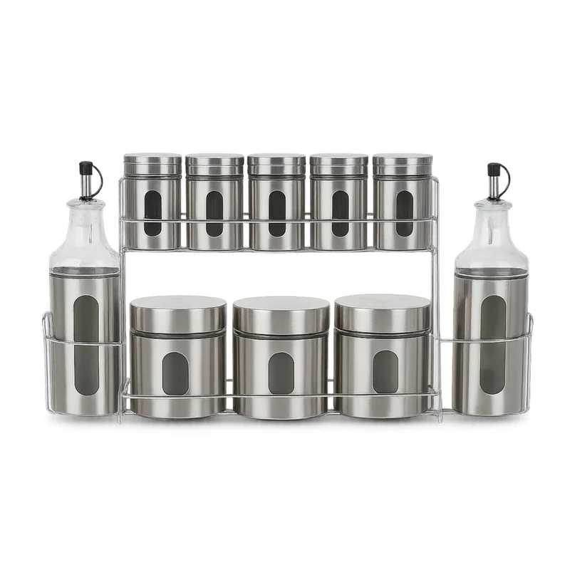 Set de especieros y vinagreras con base Vit