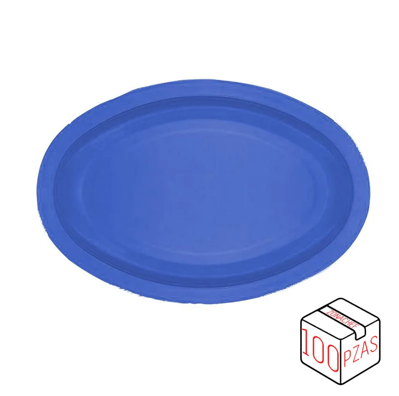 Linea Colima de Polipropileno Plato Tampiqueño de 29 cm Azul Caja c/100 pzas Tcp