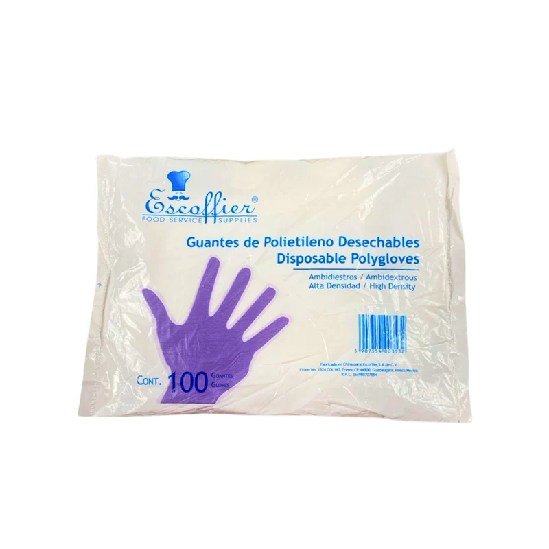 Guante Desechable Hdpe caja c/100 pzas Esf