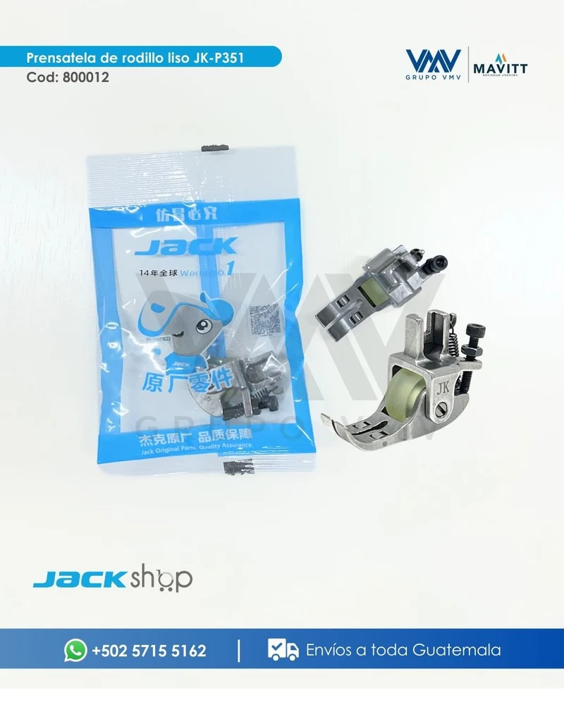 Prensatela de rodillo liso para máquina de coser plana JK-P351