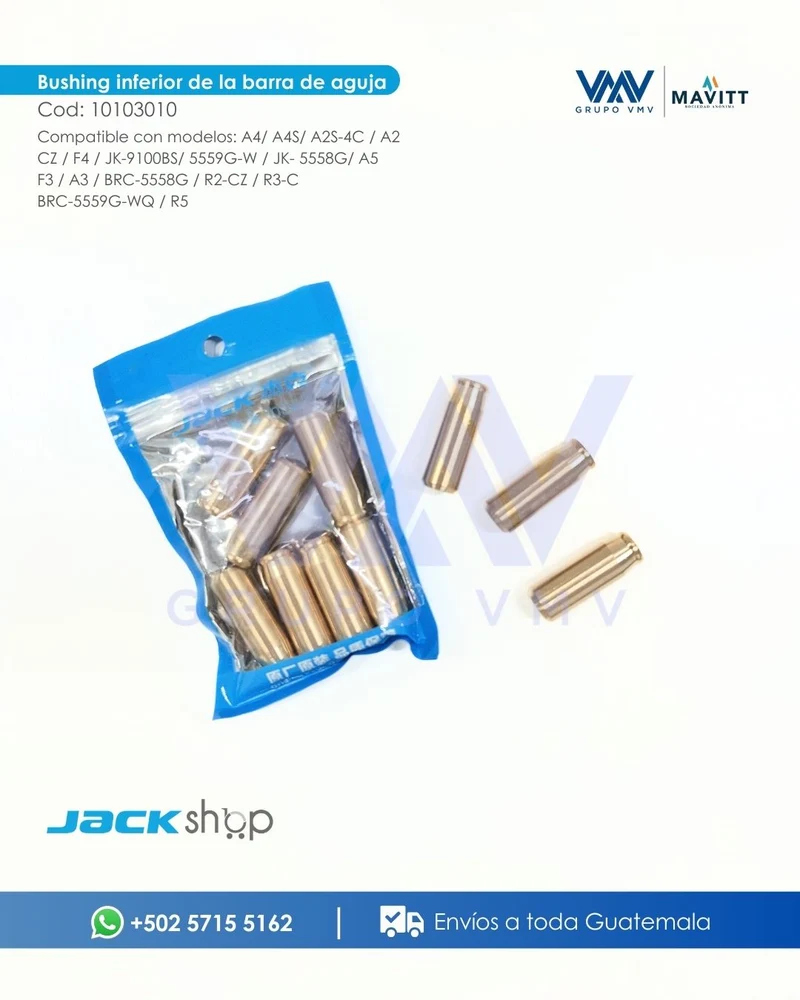 Bushing inferior de barra de aguja para Máquina de coser Plana COD:10103010