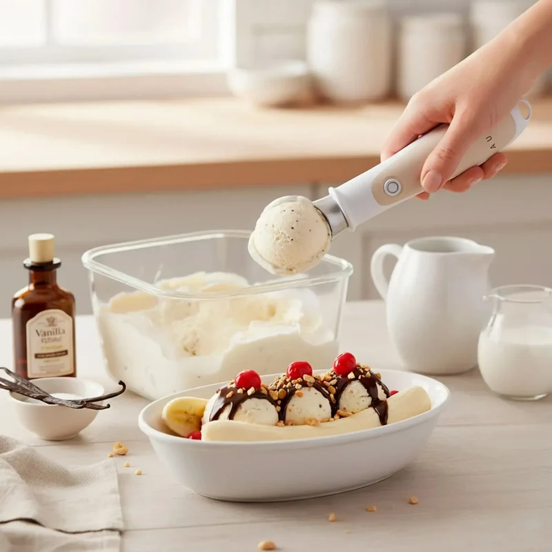 Cuchara Recargable Térmica Para Helado Aura